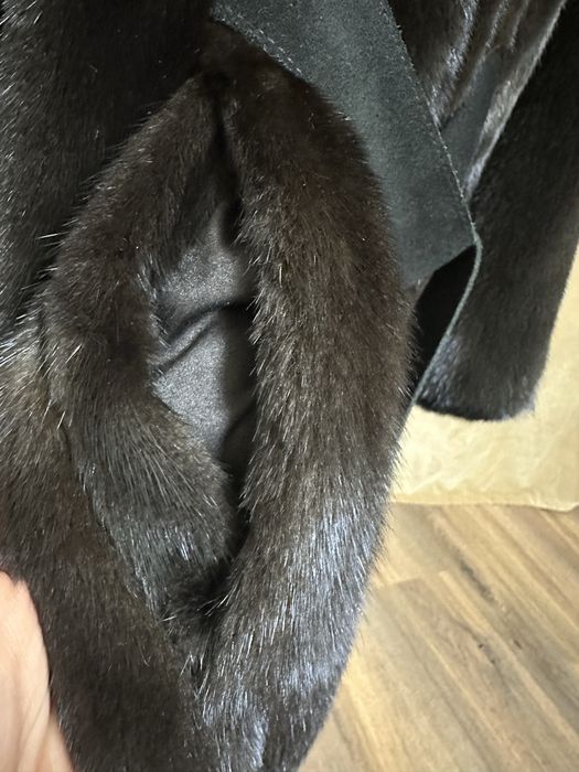 Норкова шуба з капюшоном blackglama