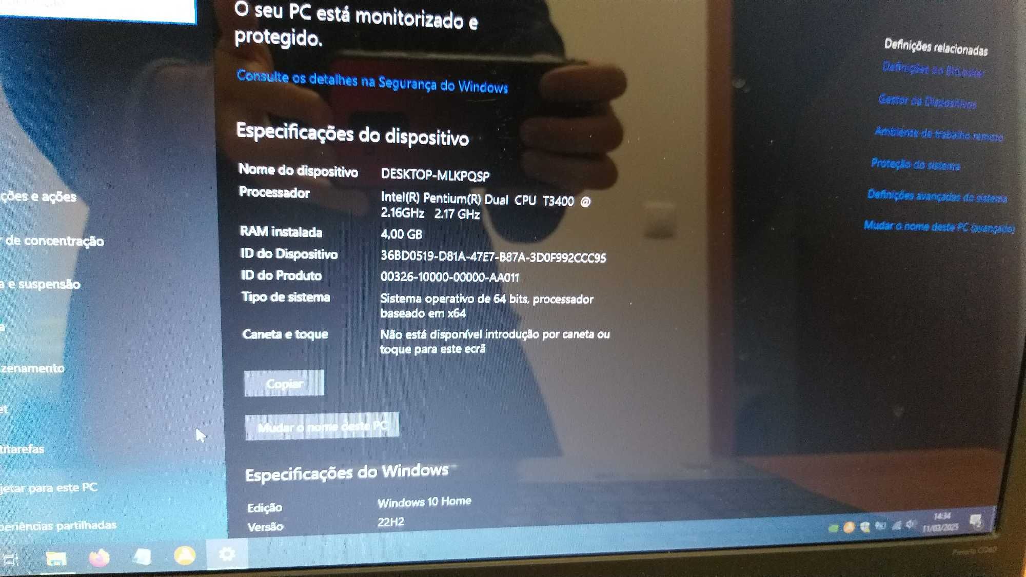 Portátil HP Compaq + Rato e teclado + base refrigeração