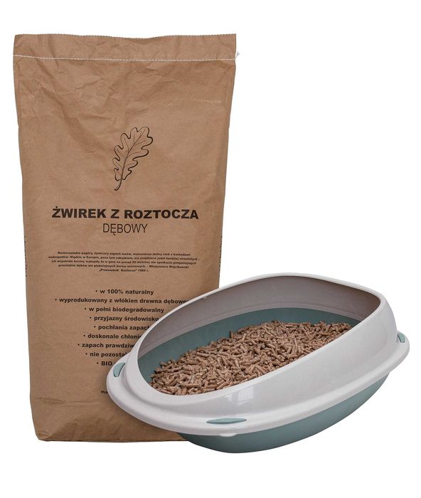 Żwirek dębowy z roztocza 40L dla kota królika gryzoni świnki morskiej