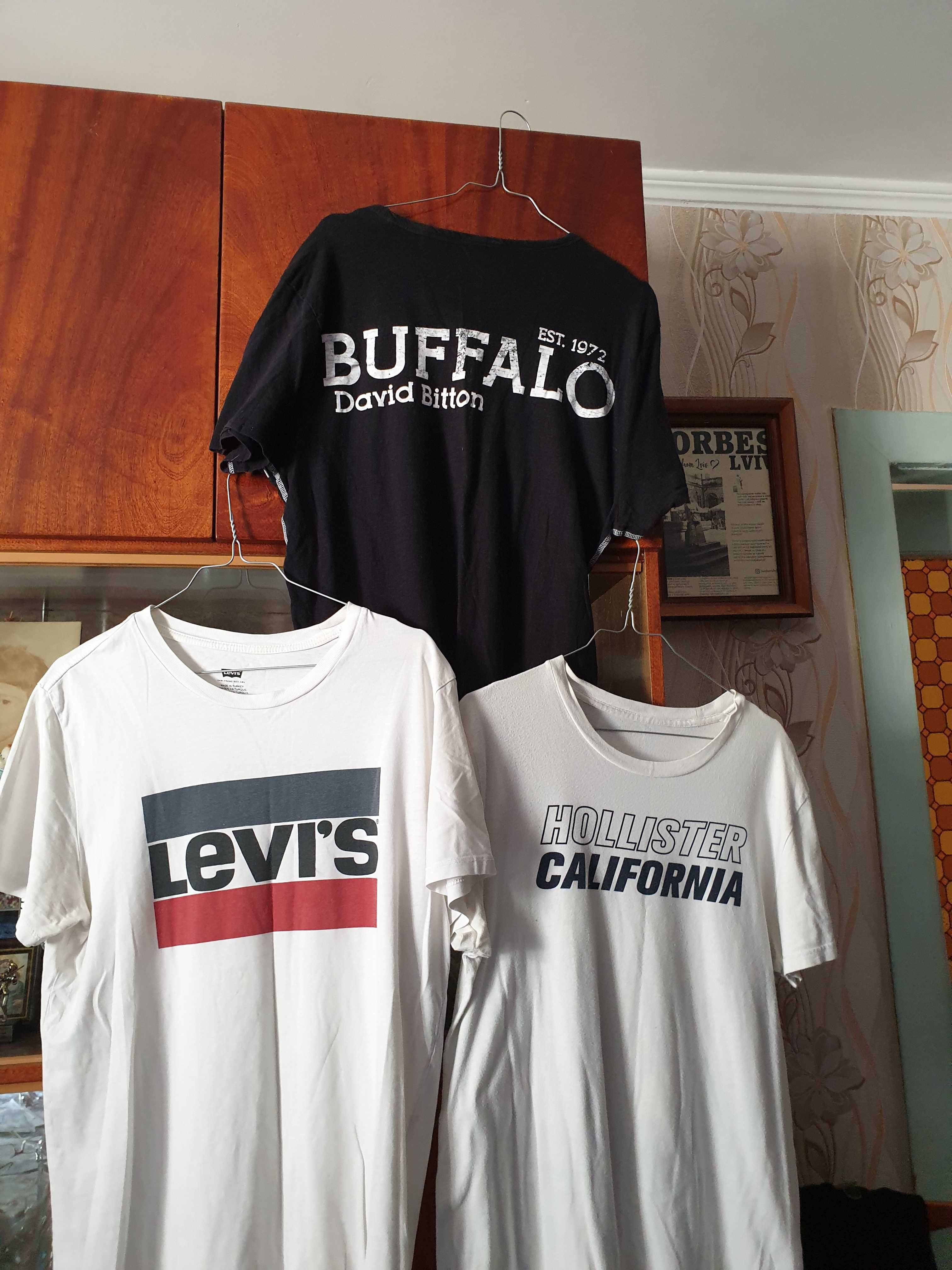Футболка Levis ,Buffalo David ,Hollister California, Review- М,S