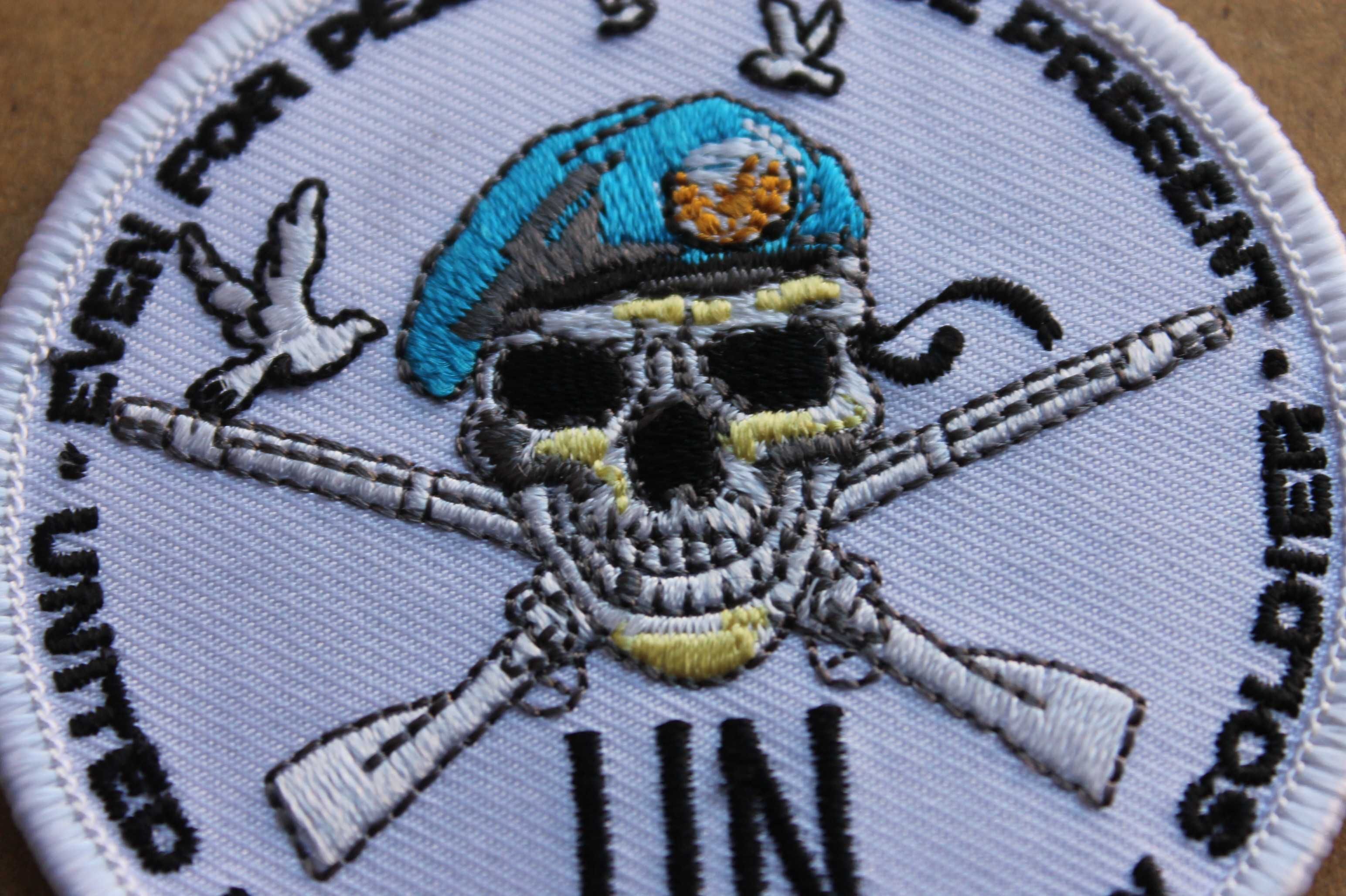 Bordado UN Skull Patch / United Nations Military Patches