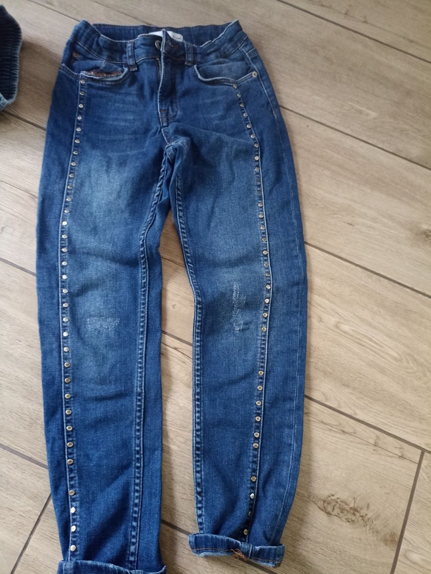 Spodnie jeansy rurki Zara 140