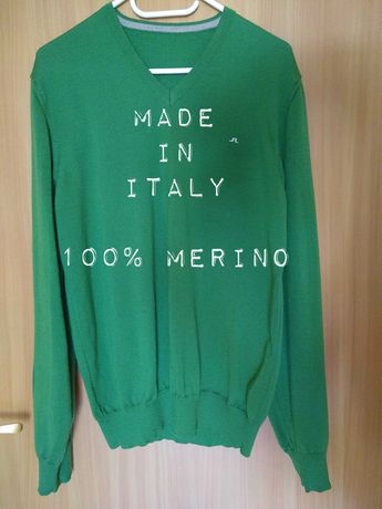 Elegancki męski sweter wełniany, 100% Merino