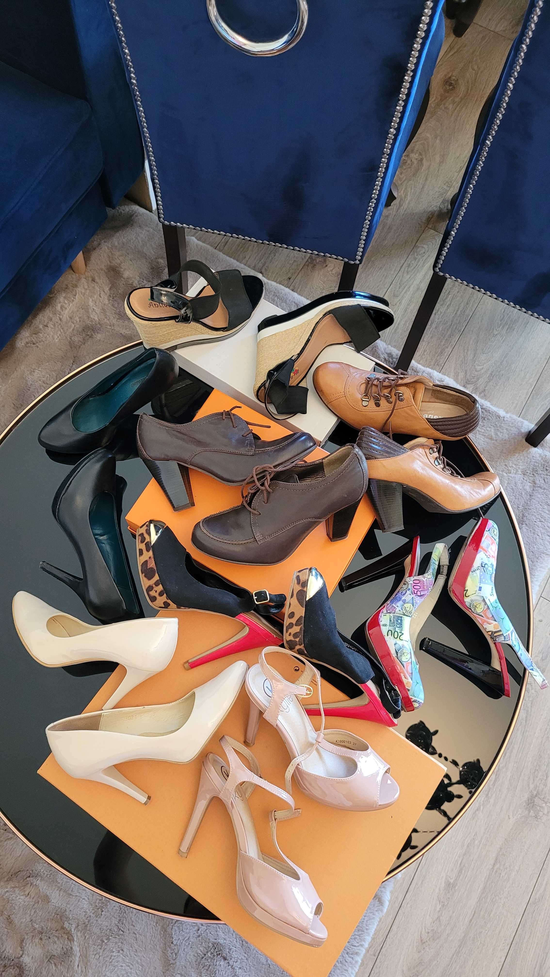 Buty damskie Szpilki kolekcja  botki półbuty skóra 37 OKAZJA GRATIS  !