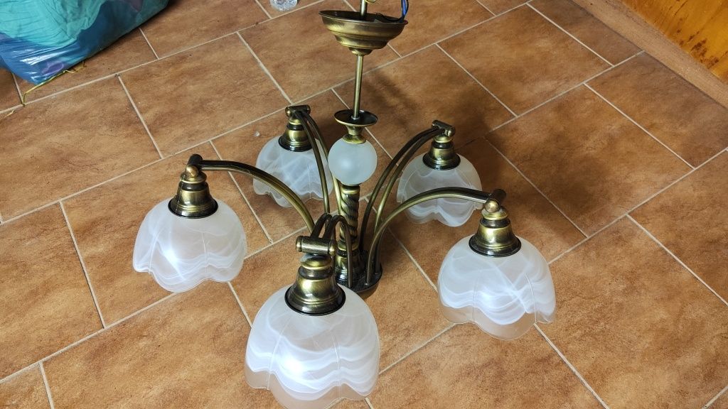 Lampa sufitowa wisząca żyrandol 5 kloszy Jupiter 5-JR5 5xE27