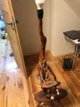 Lampa ozdobna drewniana ręcznie robiona