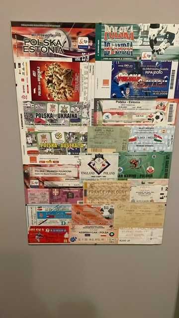 bilety kolekcjonerskie reprezentacji Polski w piłce  nożnej