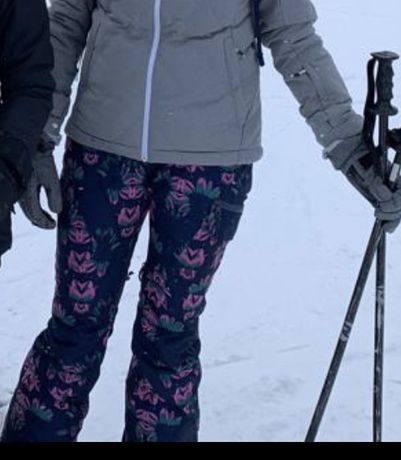 Damskie  spodnie narciarskie w kwiaty. DRYRIDE™ 10000mm / 10000g