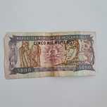 Mozambique - 5000 meticais
1989
Serial num