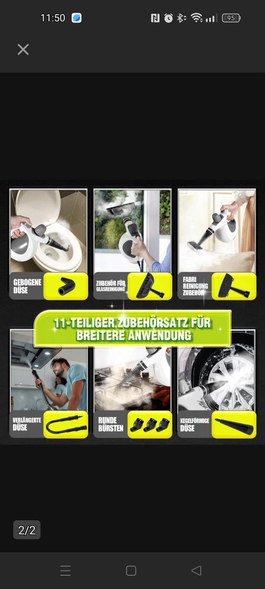 Parownica ciśnieniowa  do czyszczenia parą –