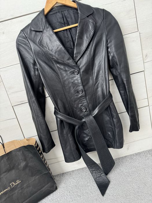 Жіночій базовий шкіряний жакет  куртка в стилі Massimo Dutti
