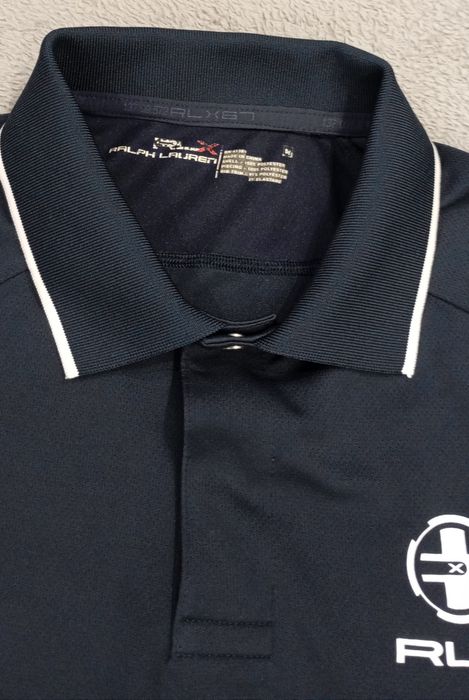 Czarna koszulka polo RLX Ralph Lauren.