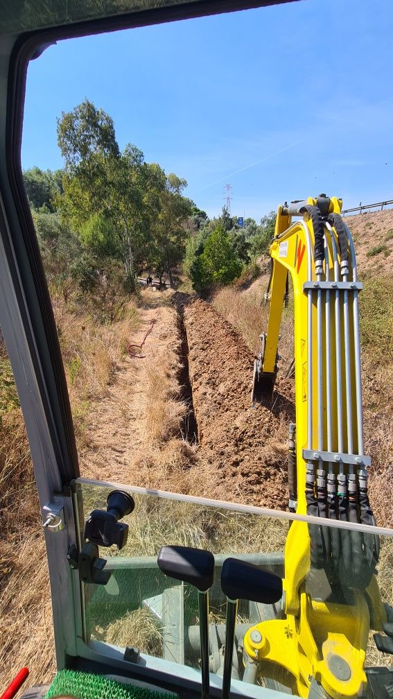 Serviço Mini giratoria com manobrador