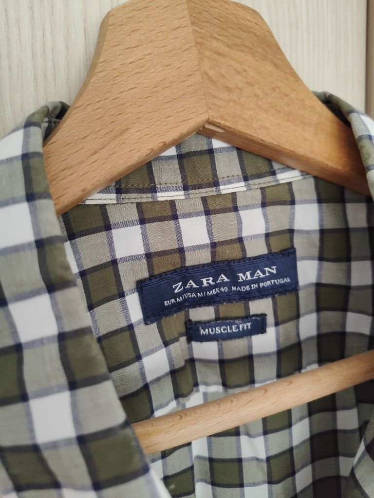 Zestaw 2szt. Męska koszula w kratkę M 38 Zara Reserved