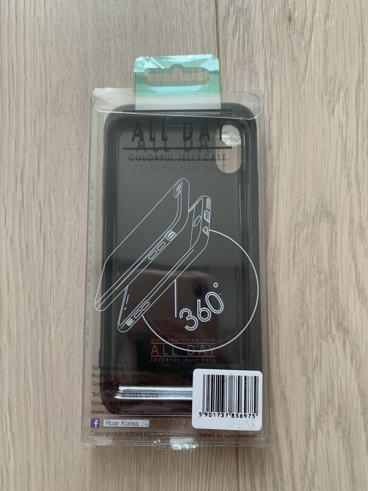 Czarne etui obudowa case Roar jelly case NOWE Iphone X/XS