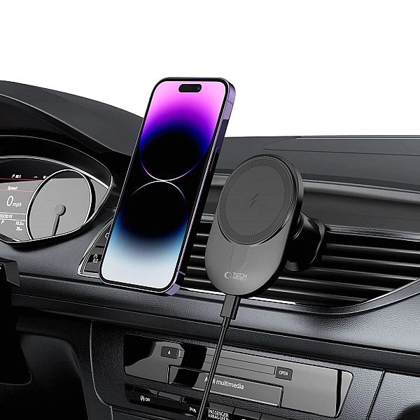 Uchwyt Tech-Protect MM15W-V1 samochodowy na telefon z ładowarką indukc