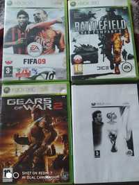 4 gry
-Gears od War 2,
-Battlefield 2,
-FIFA 09,
-FIFA Wiele Cup 2006