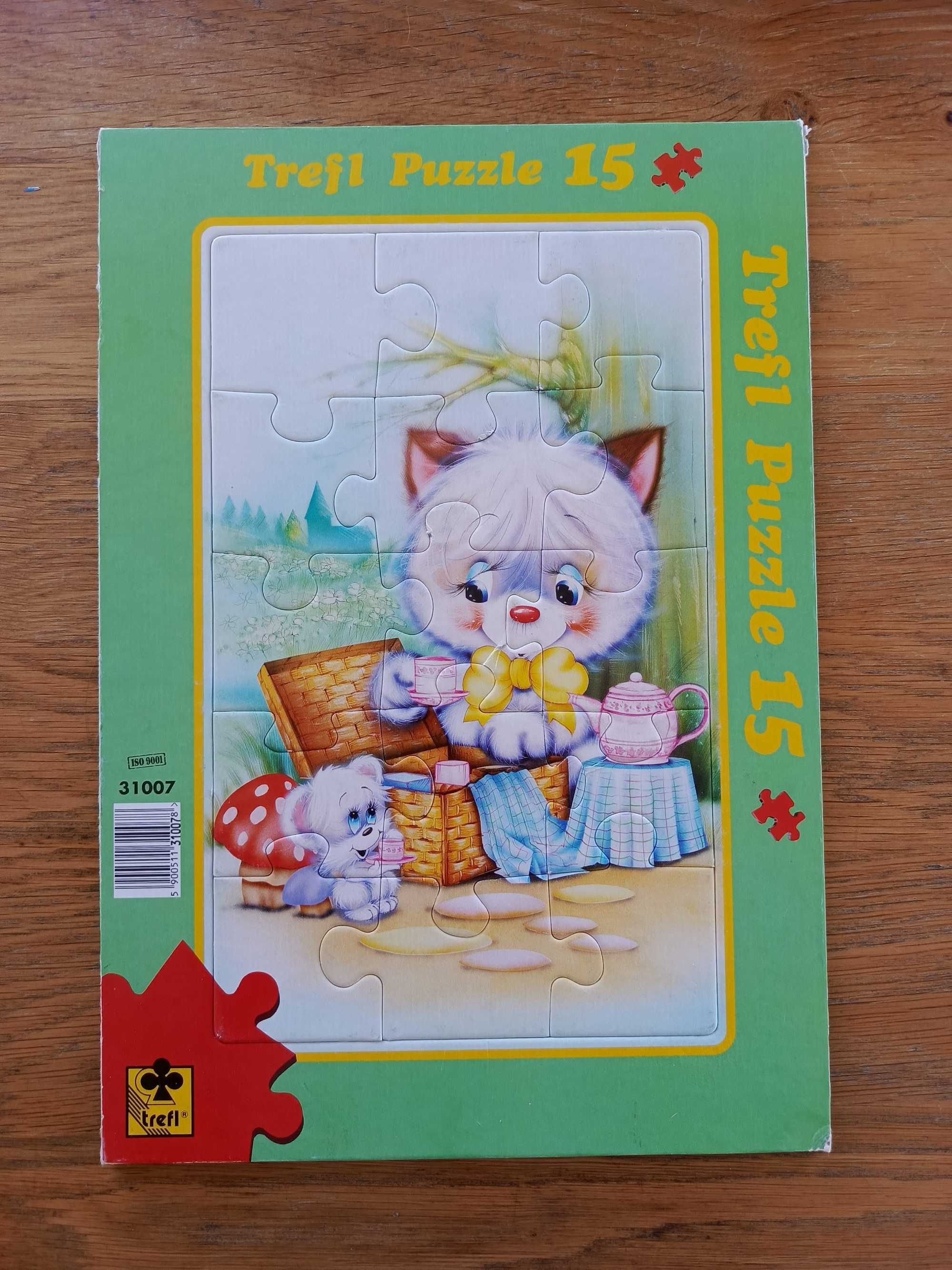 Puzzle w ramce trefl - kotki 15 elementów