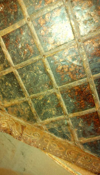 Сундук 78×38×33 см старинный с медной отделкой