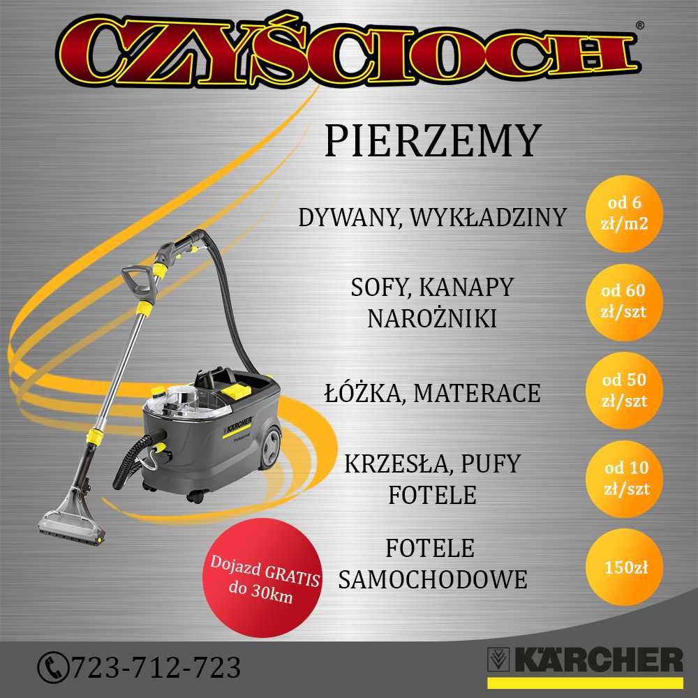 Pranie Tapicerki Meblowej, Dywanów/Wykładzin, Nowy Cennik