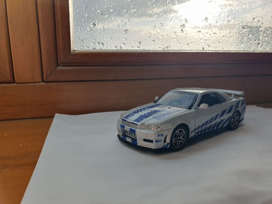 Модель автомобіля Nissan GTR R34 Skyline з фільма "Форсаж" маштаб 1:32