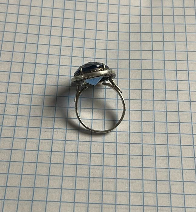 Серебряное кольцо 925 пробы и золото 375 пробы