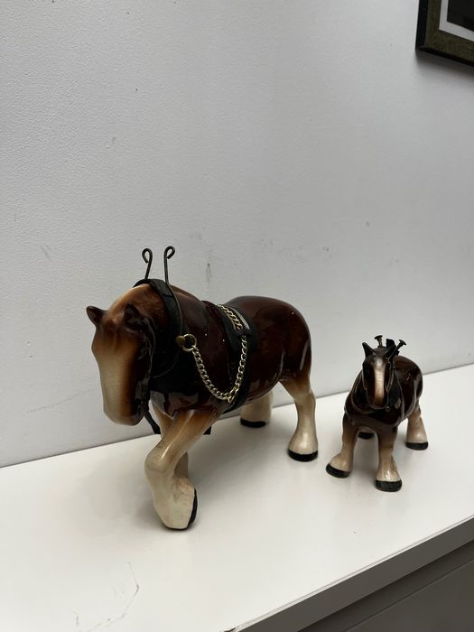 Figurka koń zsprzęgowy 2 szt