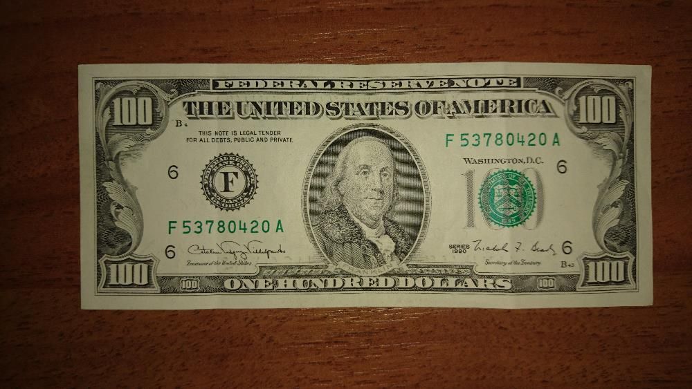 Продам банкноту в 100 доларів,1990 року
