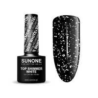 Top Shimmer White biały Lakier hybrydowy SUNONE hybryda 5ml