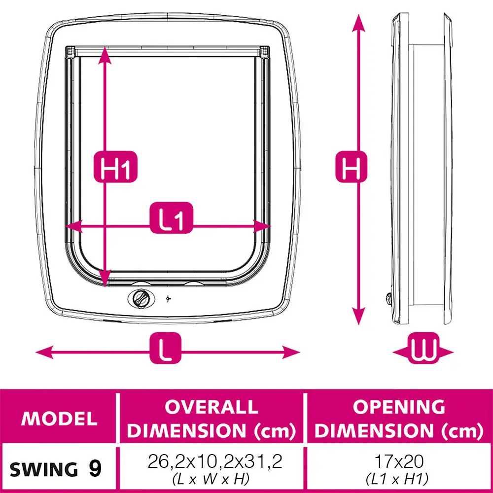 Дверці для кота чи собаки (дверка окно для котов) Ferplast Swing 9