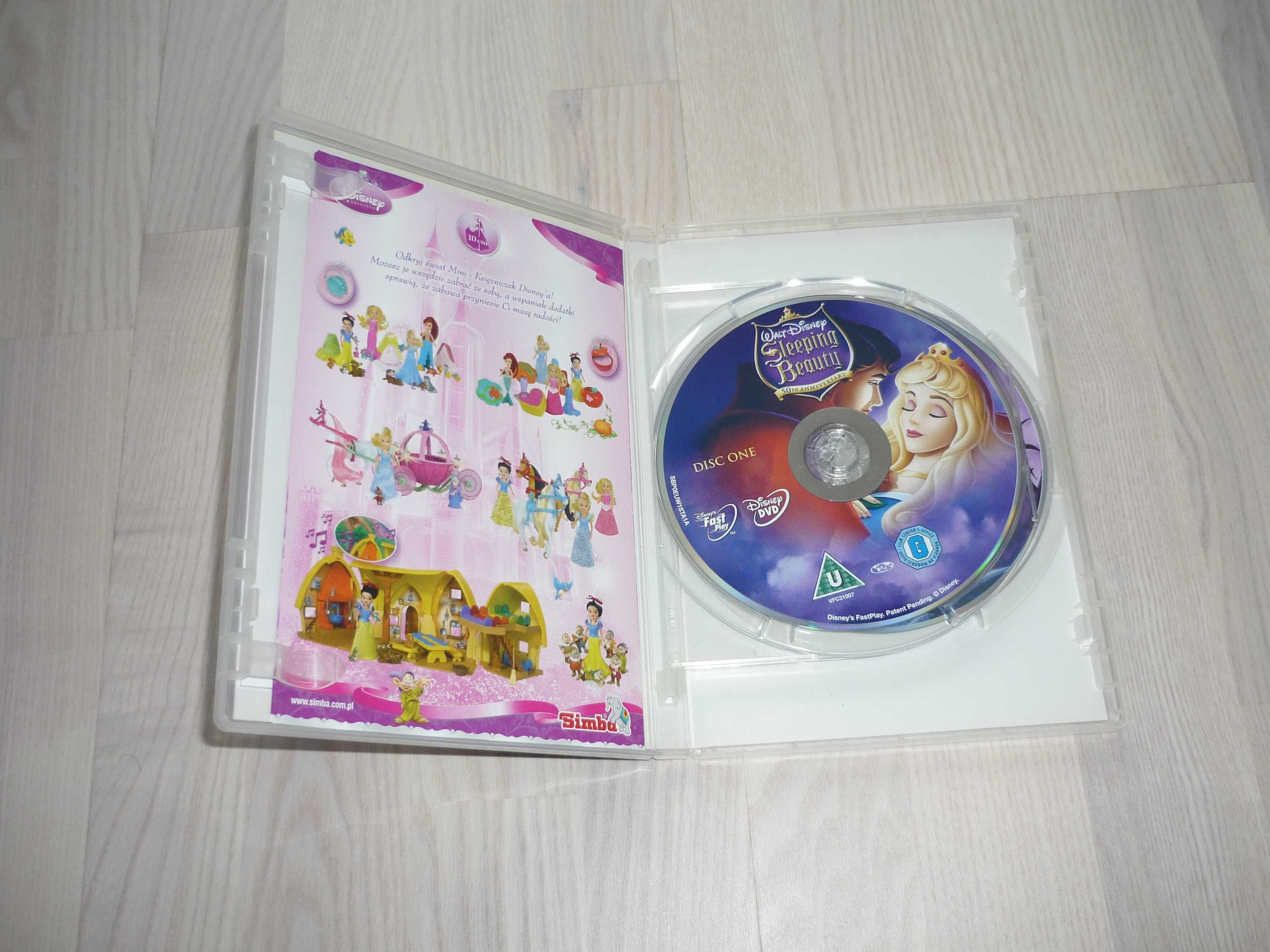 Bajki Disney DVD Śpiąca królewna, Mała Syrenka, Księżniczka i Żaba