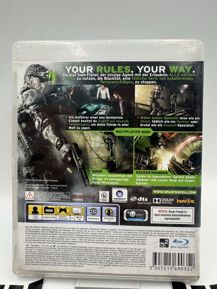 Splinter Cell Blacklist Ps3 Gwarancja
