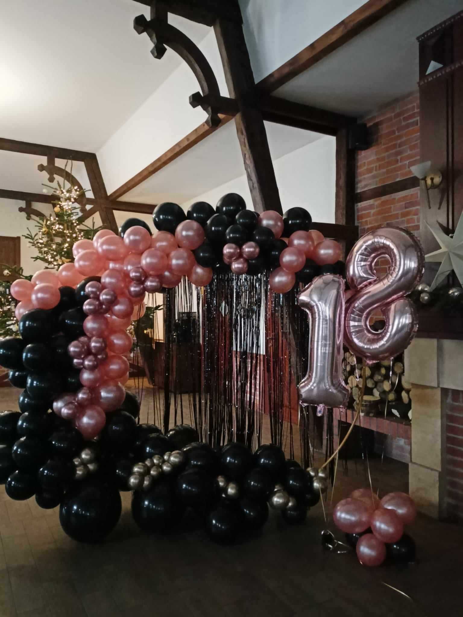 Balony z helem dekoracje balonowe ścianki - komunie, wesela, urodziny