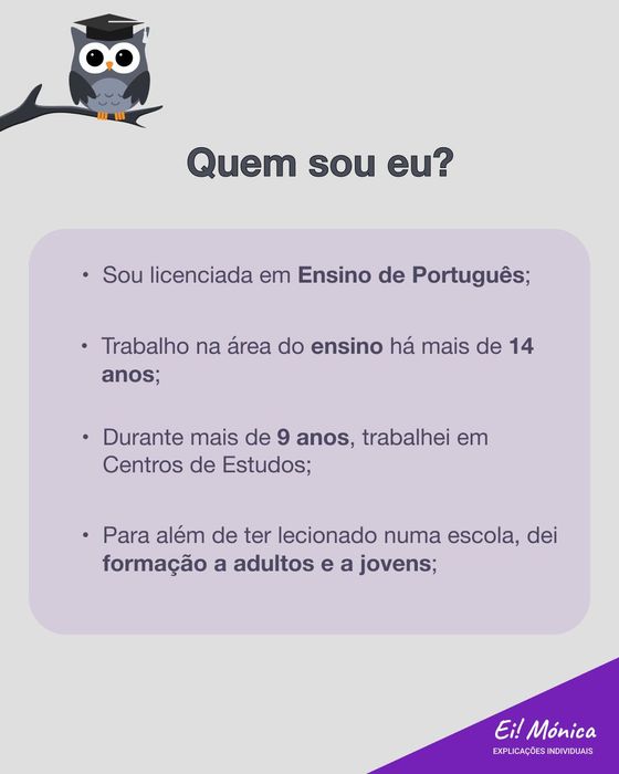 Explicações Individuais/ Pequeno Grupo Português