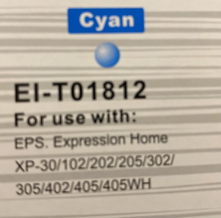 Tinteiro (10) para Epson XP (E1811 E1812 E1813 E1814) novos e selados