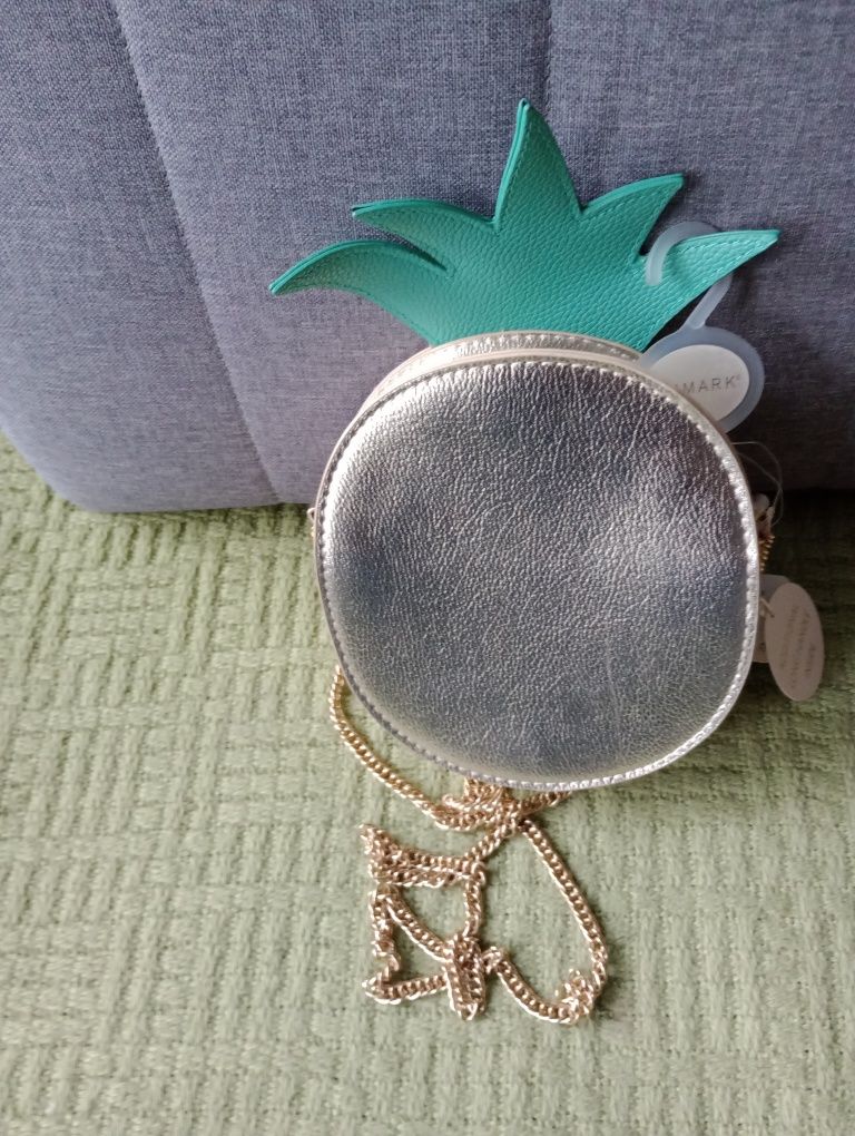 Torebka ananas z łańcuszkiem