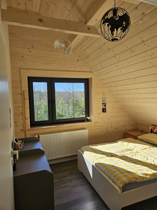 Domek letniskowy całoroczny z linią brzegową, Mazury ,  z bala, nowy.