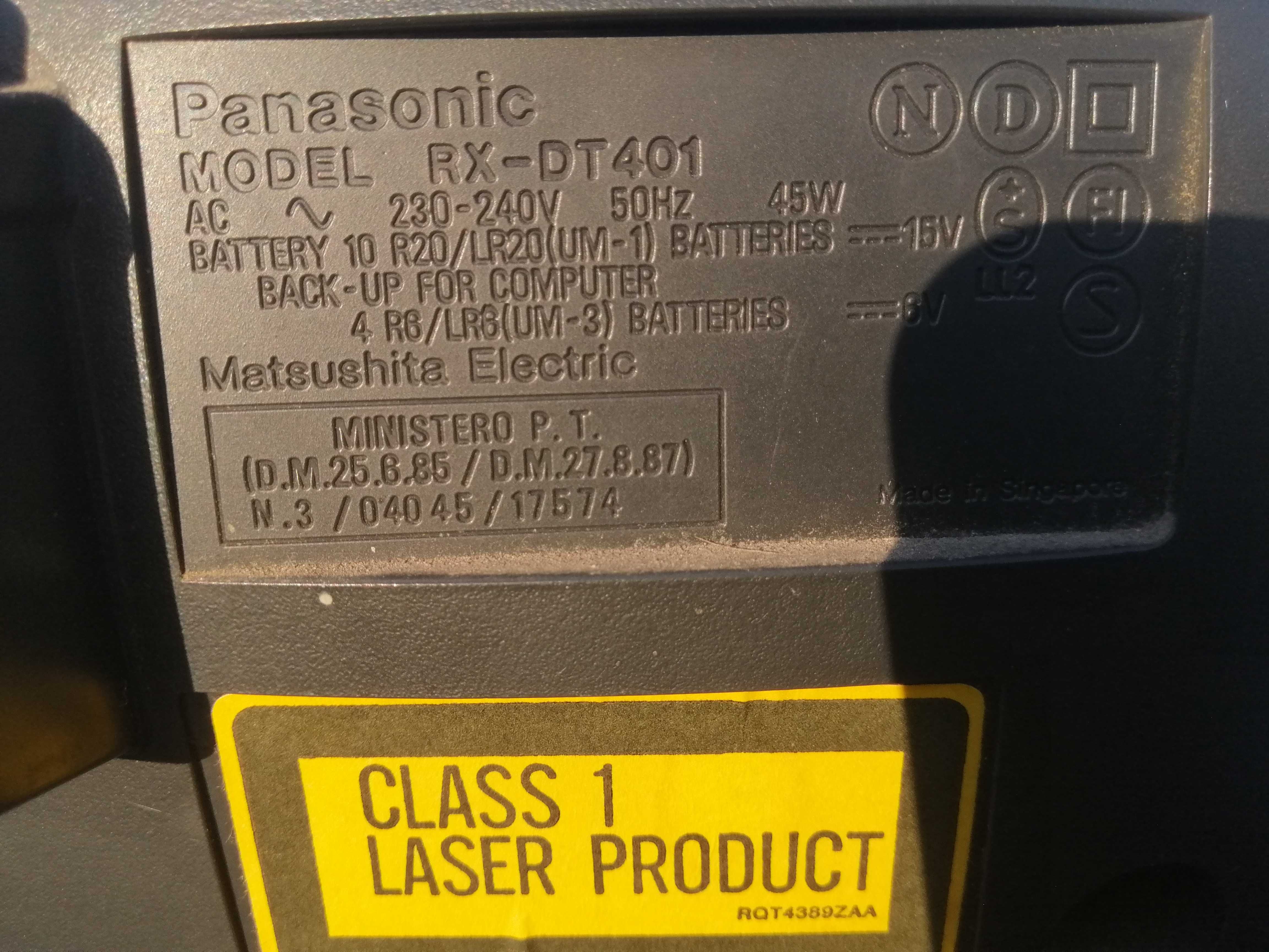 Продам магнитолу Panasonic RX-DT401