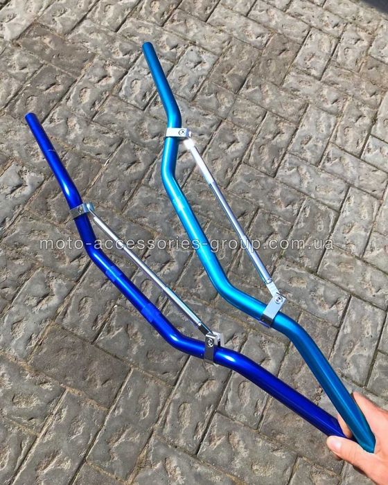 Руль на мотоцикл с перемычкой 80см (кермо з перегородкою) алюміній