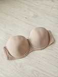 Wonderbra bez ramiączek 75E 70F beżowy stanik biustonosz bez pleców
