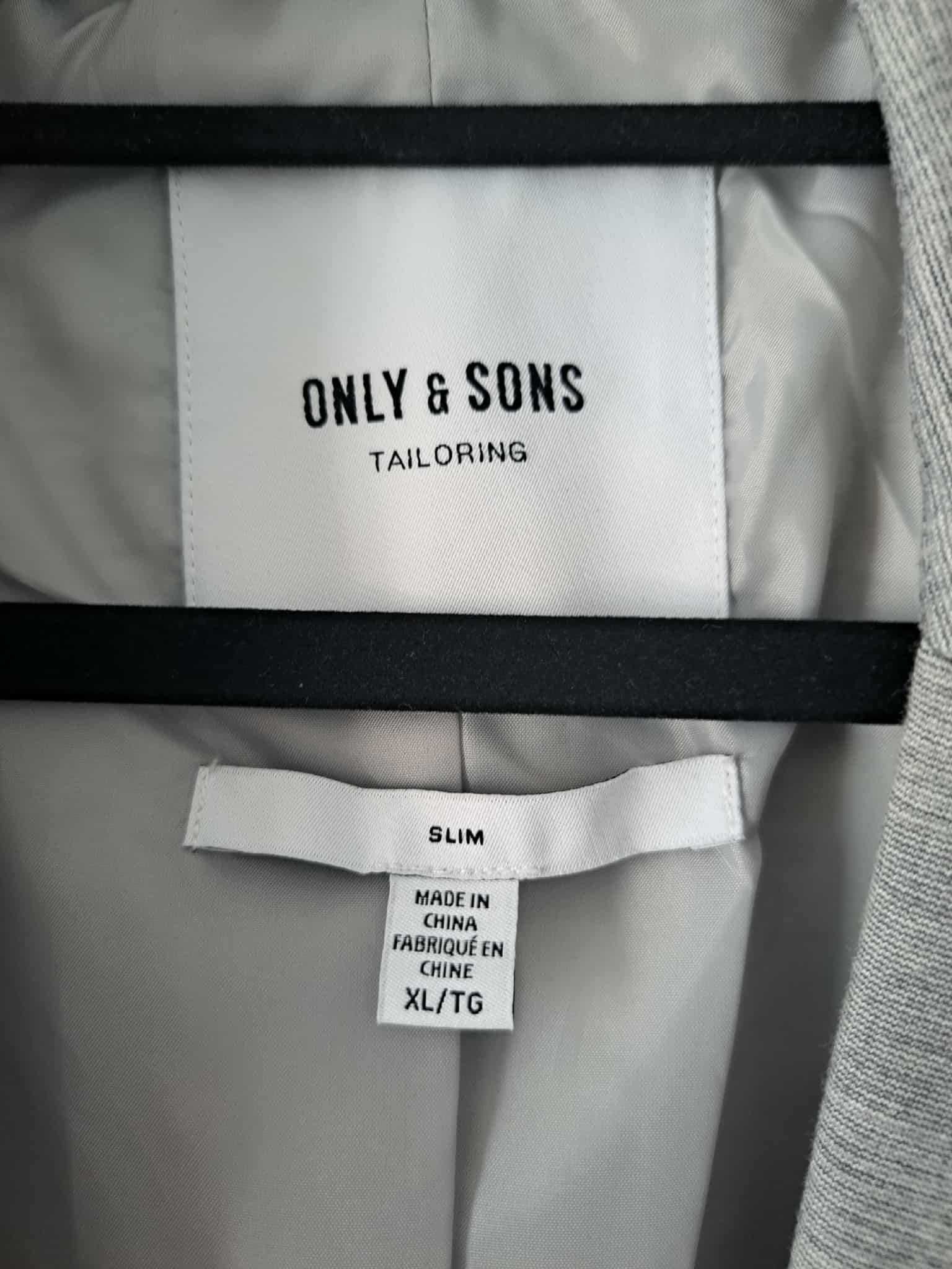 Garnitur męski Only & Sons – szary, rozmiar XL