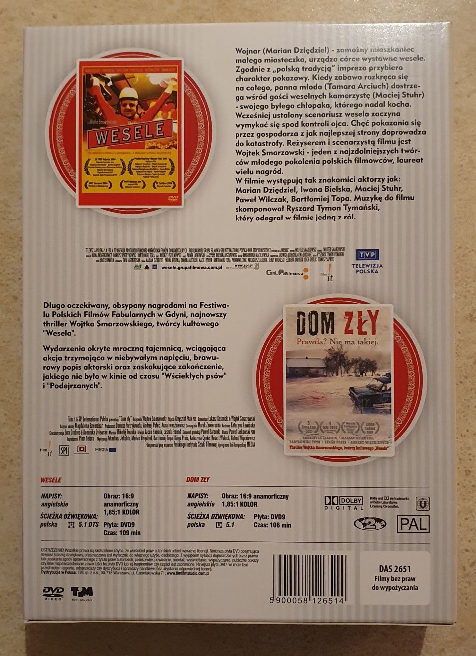 Wesele oraz Dom zły (BOX 2xDVD) Smarzowski