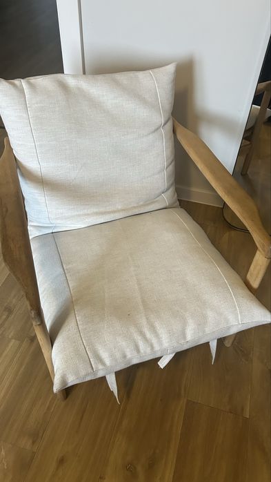 Fotel drewniany prl kolor debowy westwing