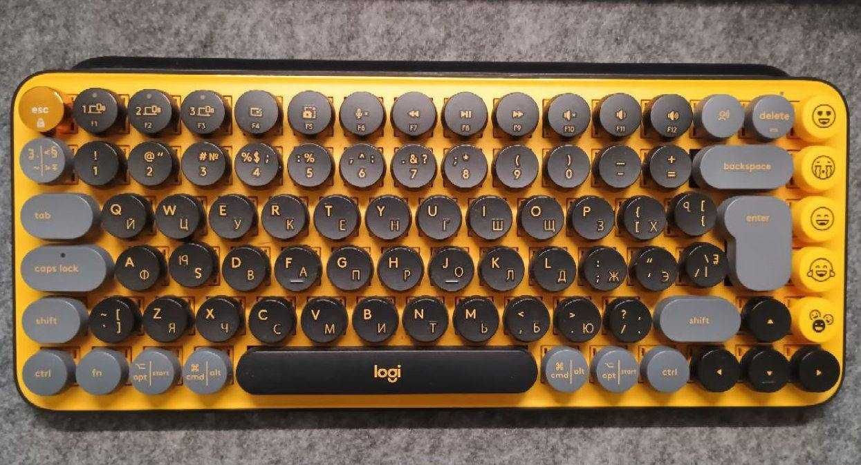 Logitech POP Keys Wireless Mechanical Keyboard UA Blast Yellow