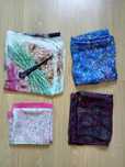 Conjunto 4 lenços de senhora floral natureza