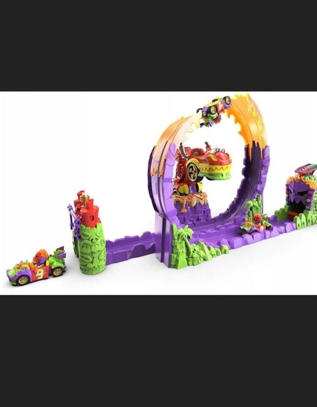 Zestaw T-Racers Dragon Loop z wyrzutnią pojazdem i figurką Magic Box