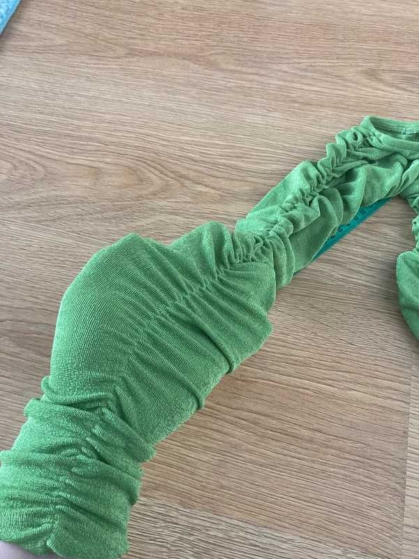 Cropp top bluzka zielona Hiszpanka z marszczeniami Amisu New Yorker XS