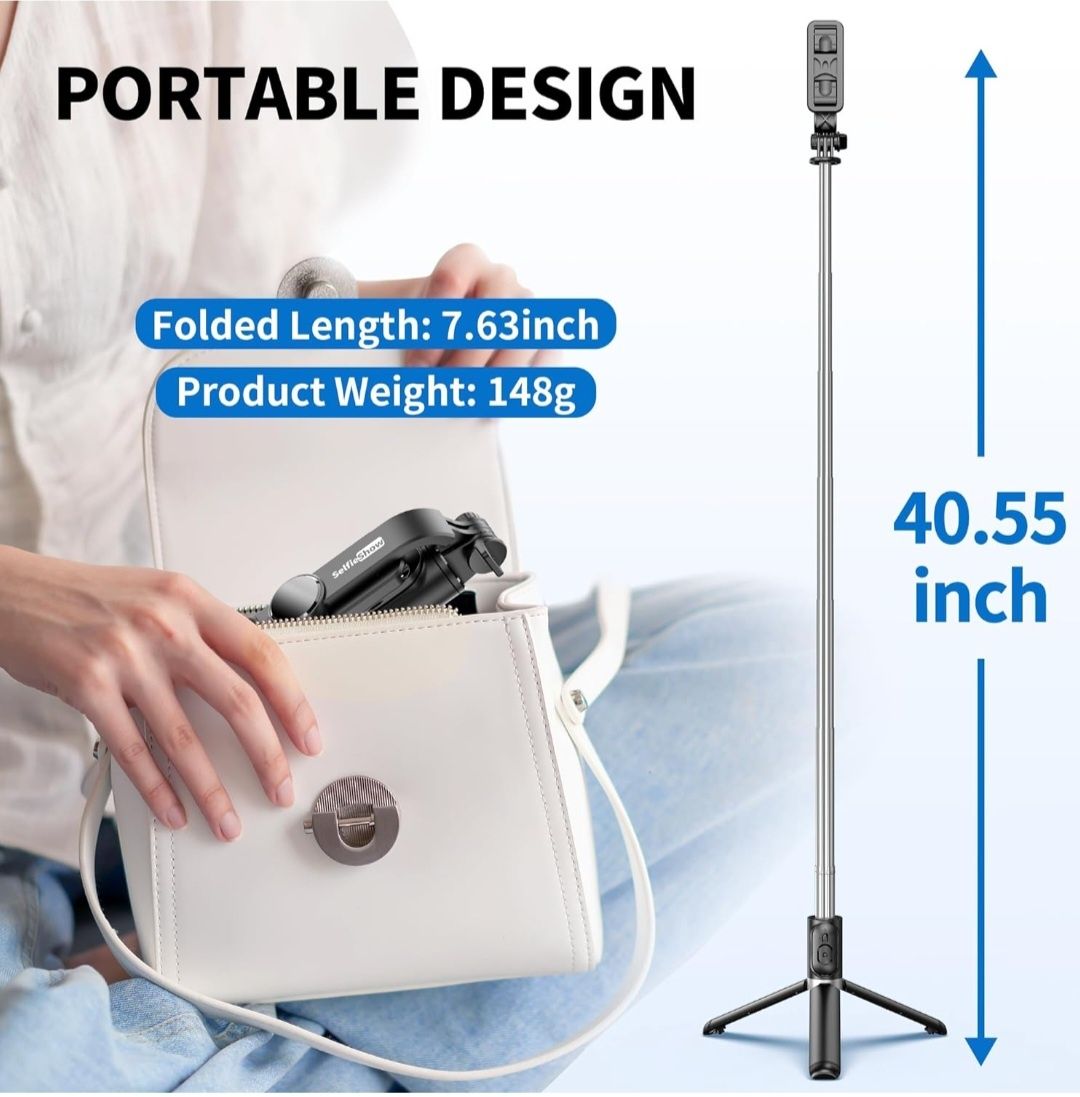 Statyw Selfie Stick, 360°Rotation 4 w 1