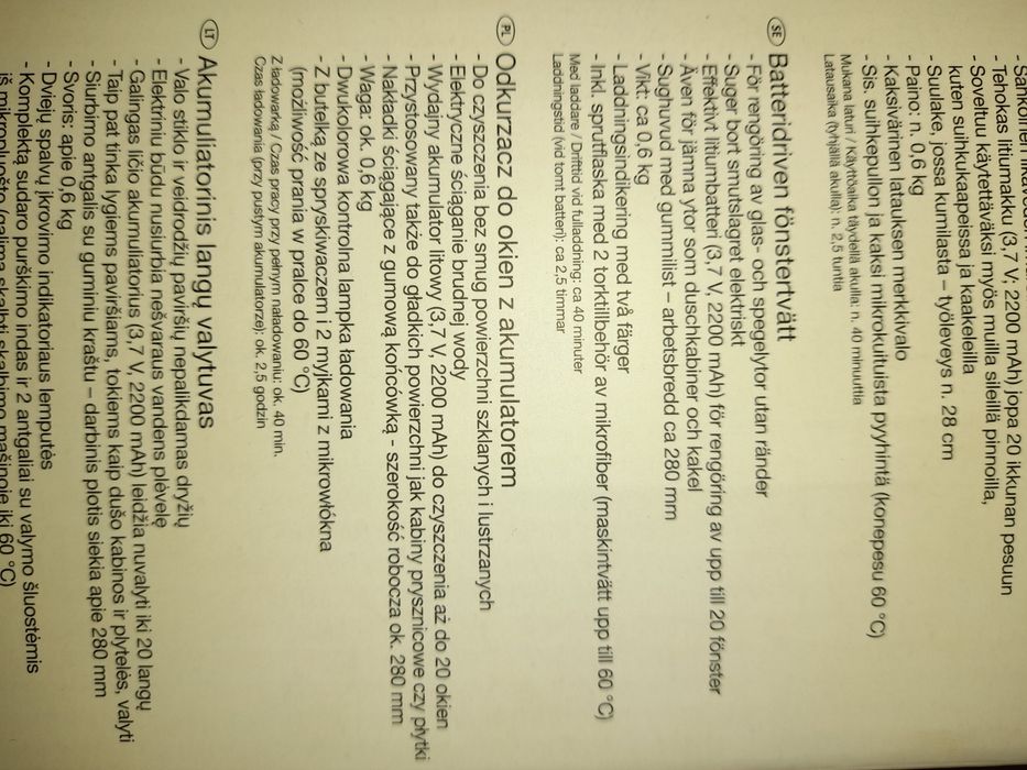 Myjka parowa do mycia okien