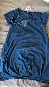 SUKIENKA koszula do porodu GRANATOVO – nocna łąka